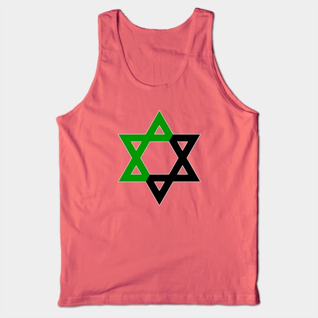 Green Anarchist Magen David Tank Top by dikleyt